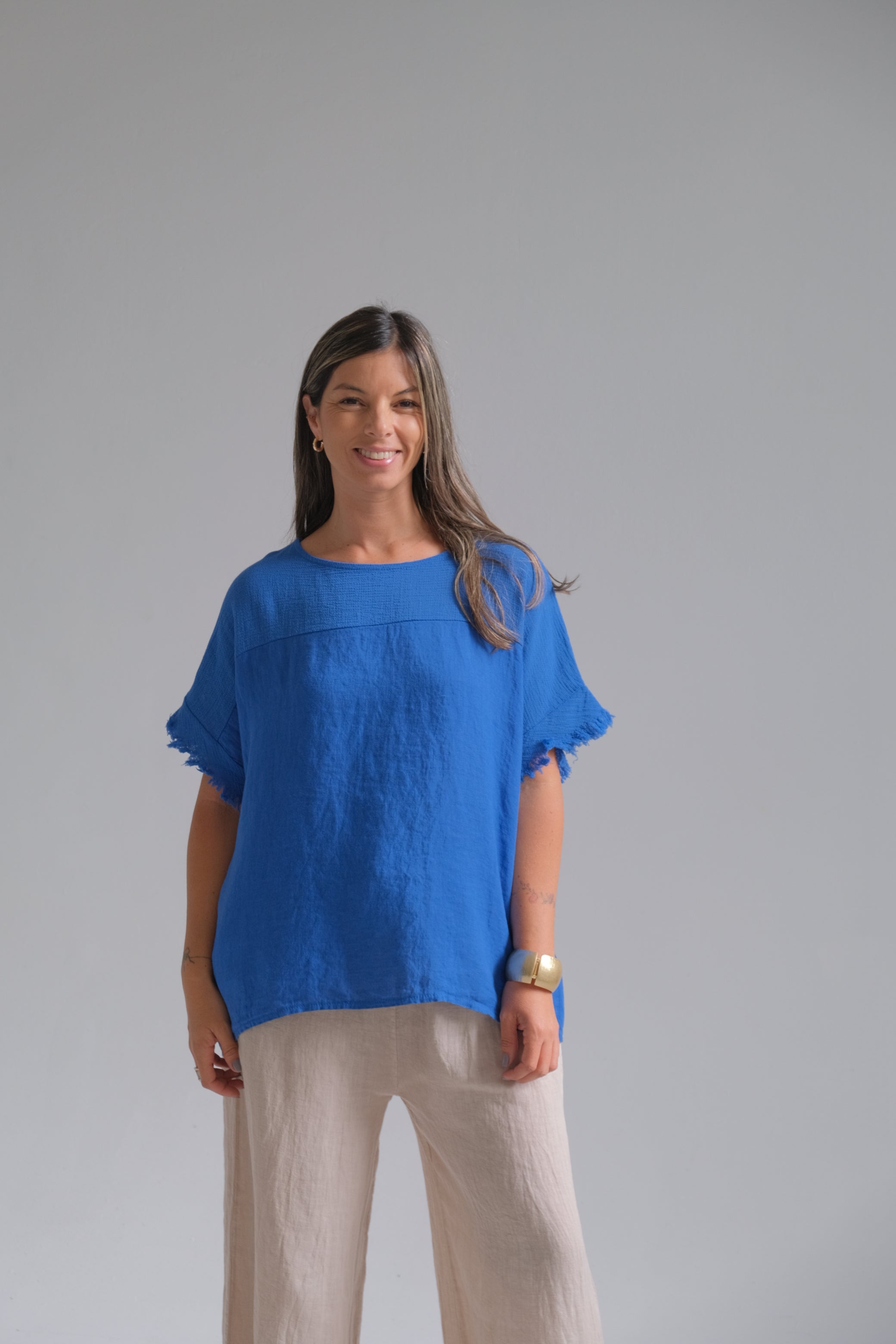 Remera Mixy Azul Francia