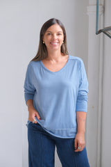 Remera Gia Celeste Jean