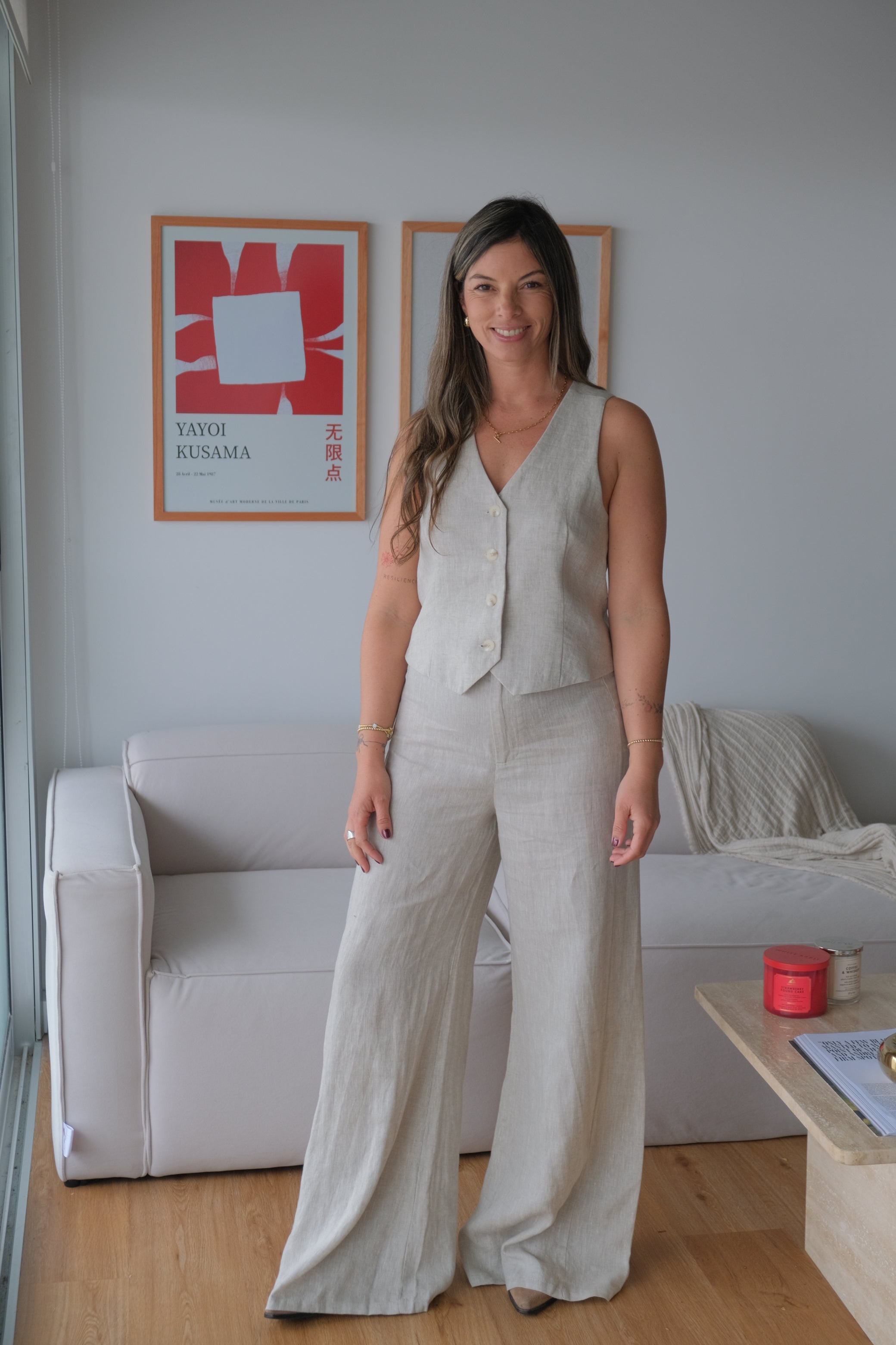 Chaleco Lino beige CÁPSULA