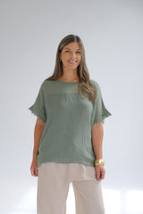 Remera Mixy Verde Musgo