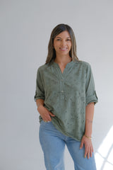 Blusa Gardenia Verde Seco