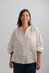 Blusa Relieve Beige