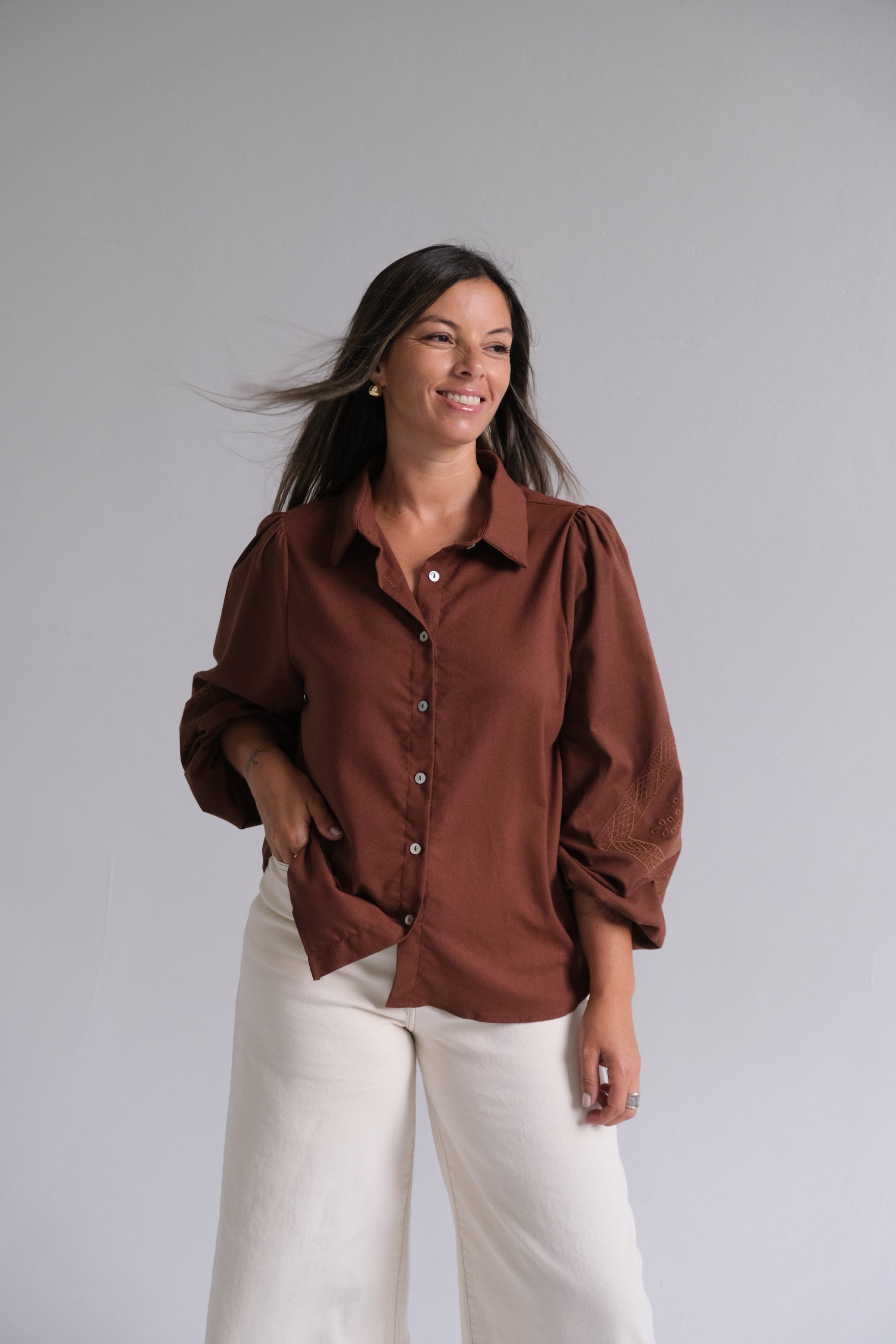 Camisa Venecia Chocolate