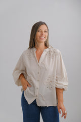 Blusa Relieve Beige