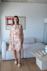 Vestido Floreado Tostado