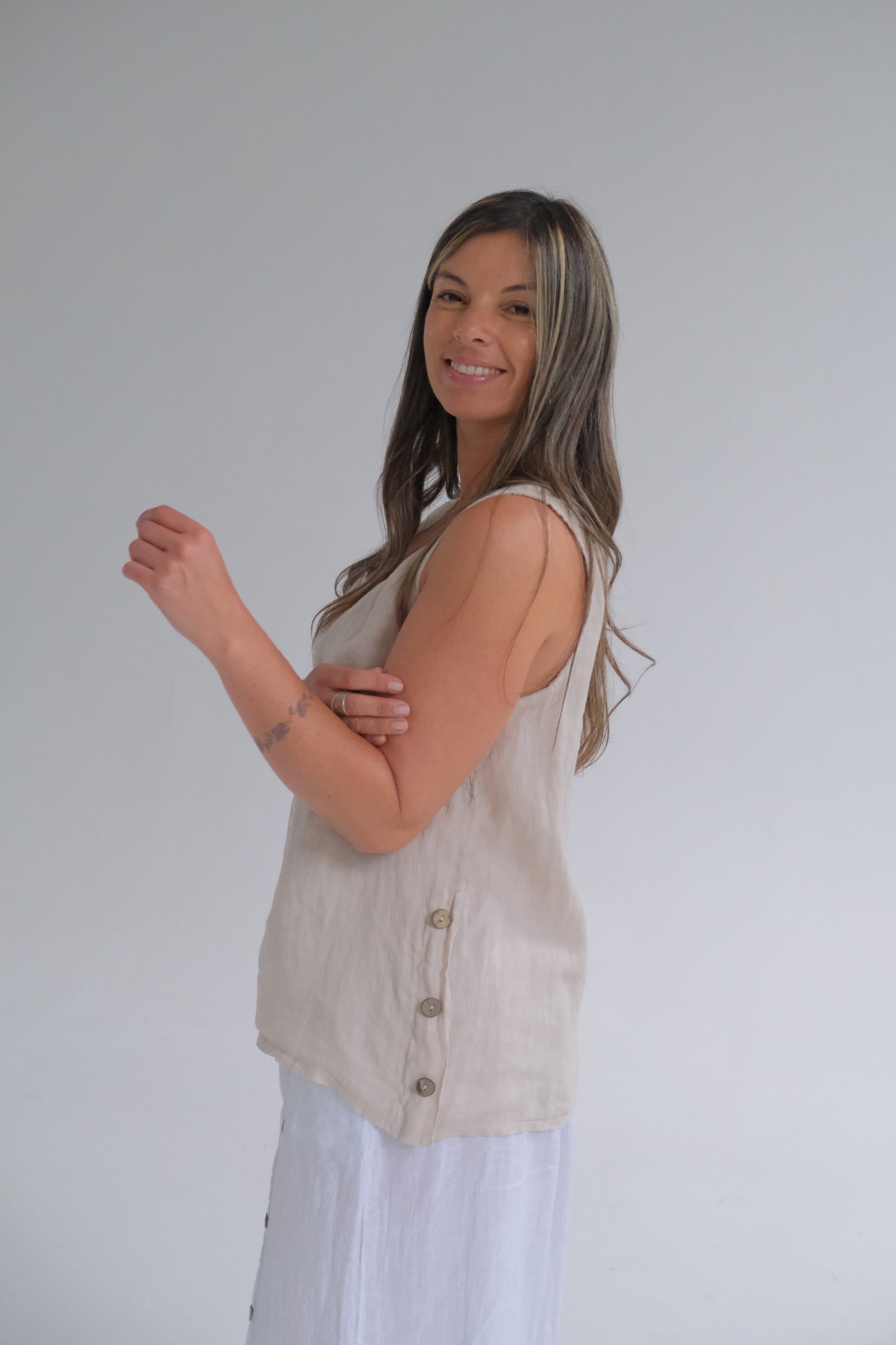 Musculosa Lidia Beige