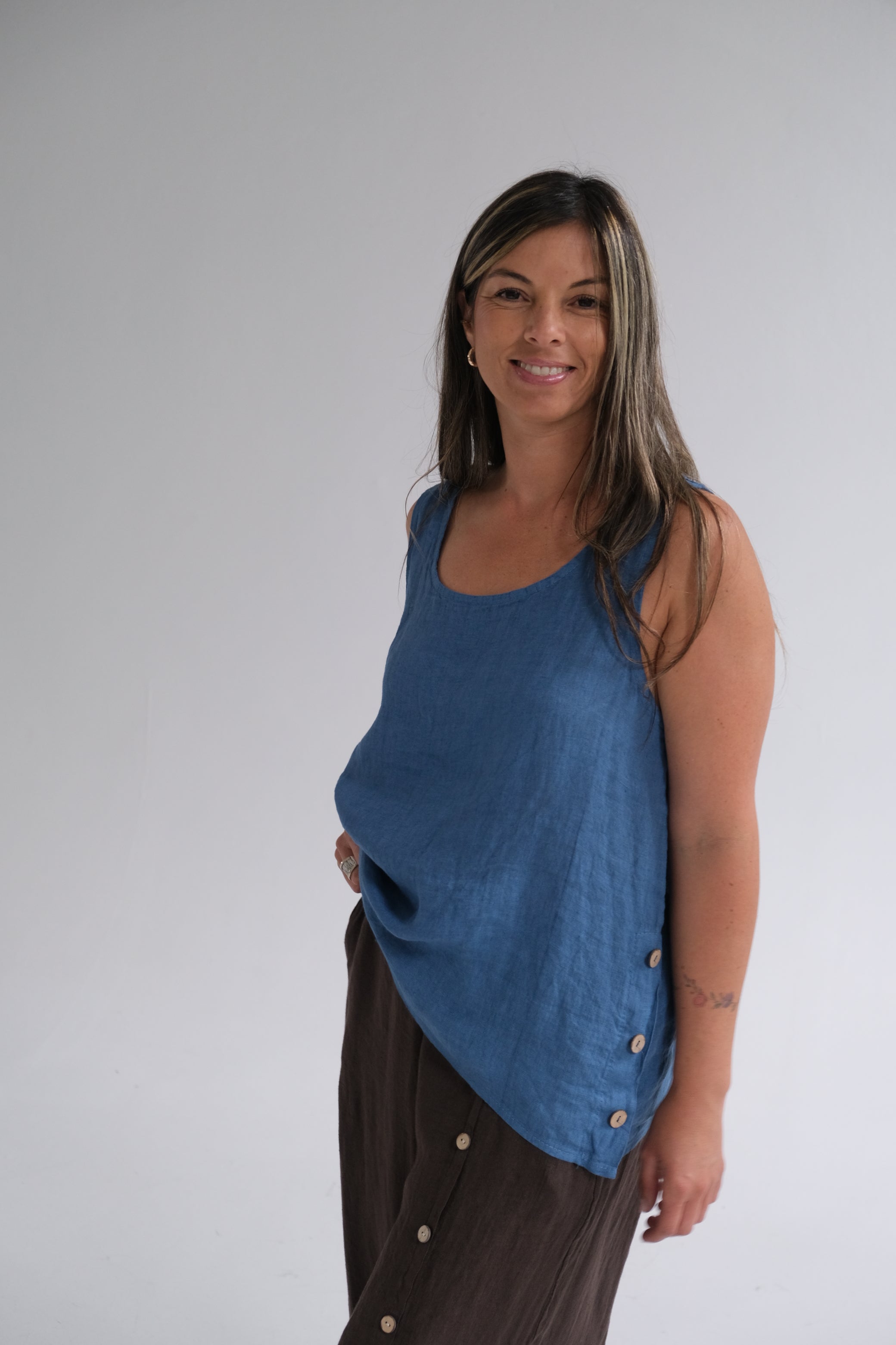 Musculosa Lidia Azul Jean