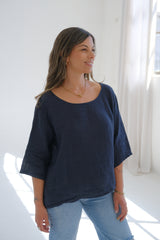 Blusa Candela Azul Marino