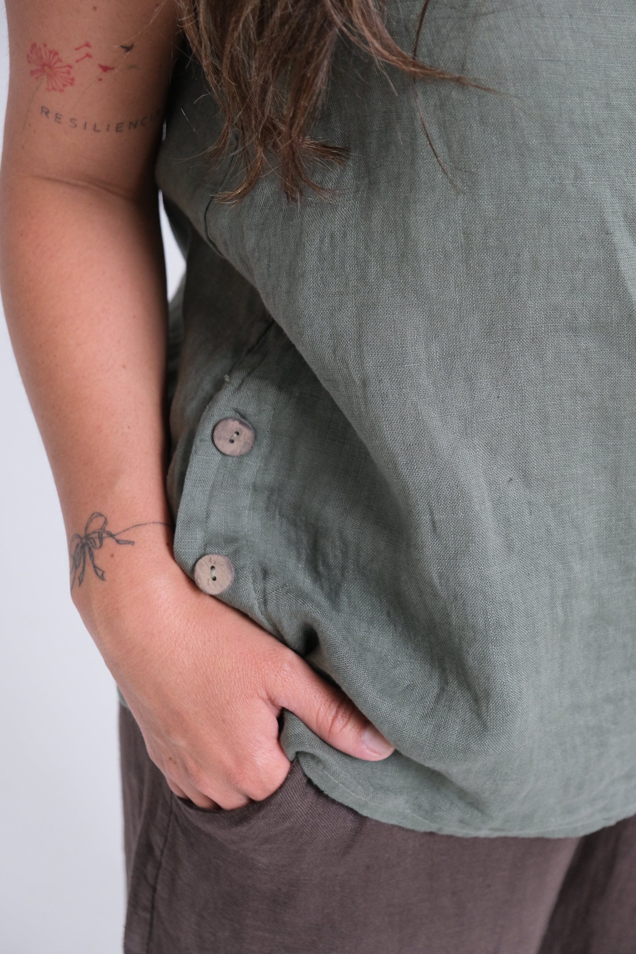 Musculosa Lidia Verde Seco