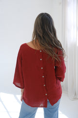 Blusa Candela Bordeaux