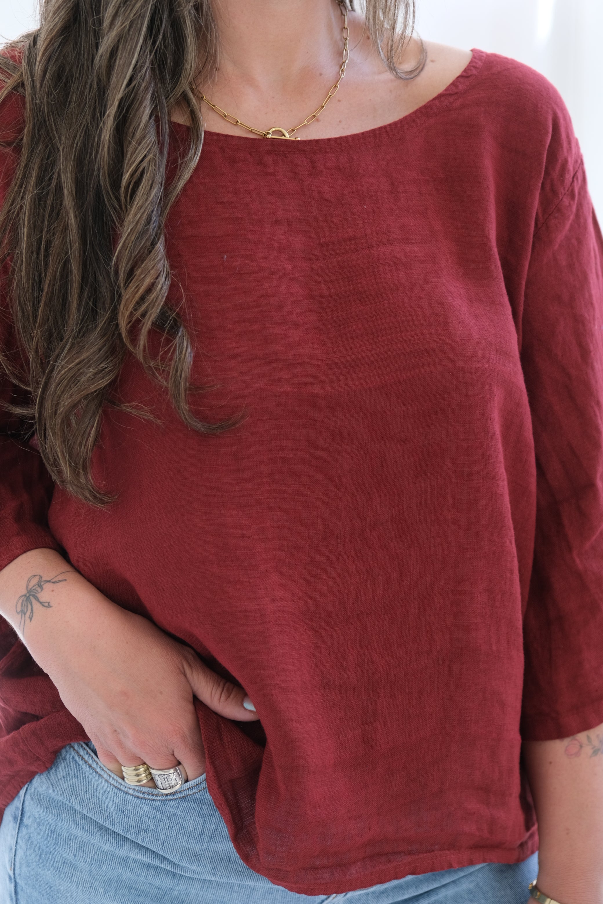 Blusa Candela Bordeaux