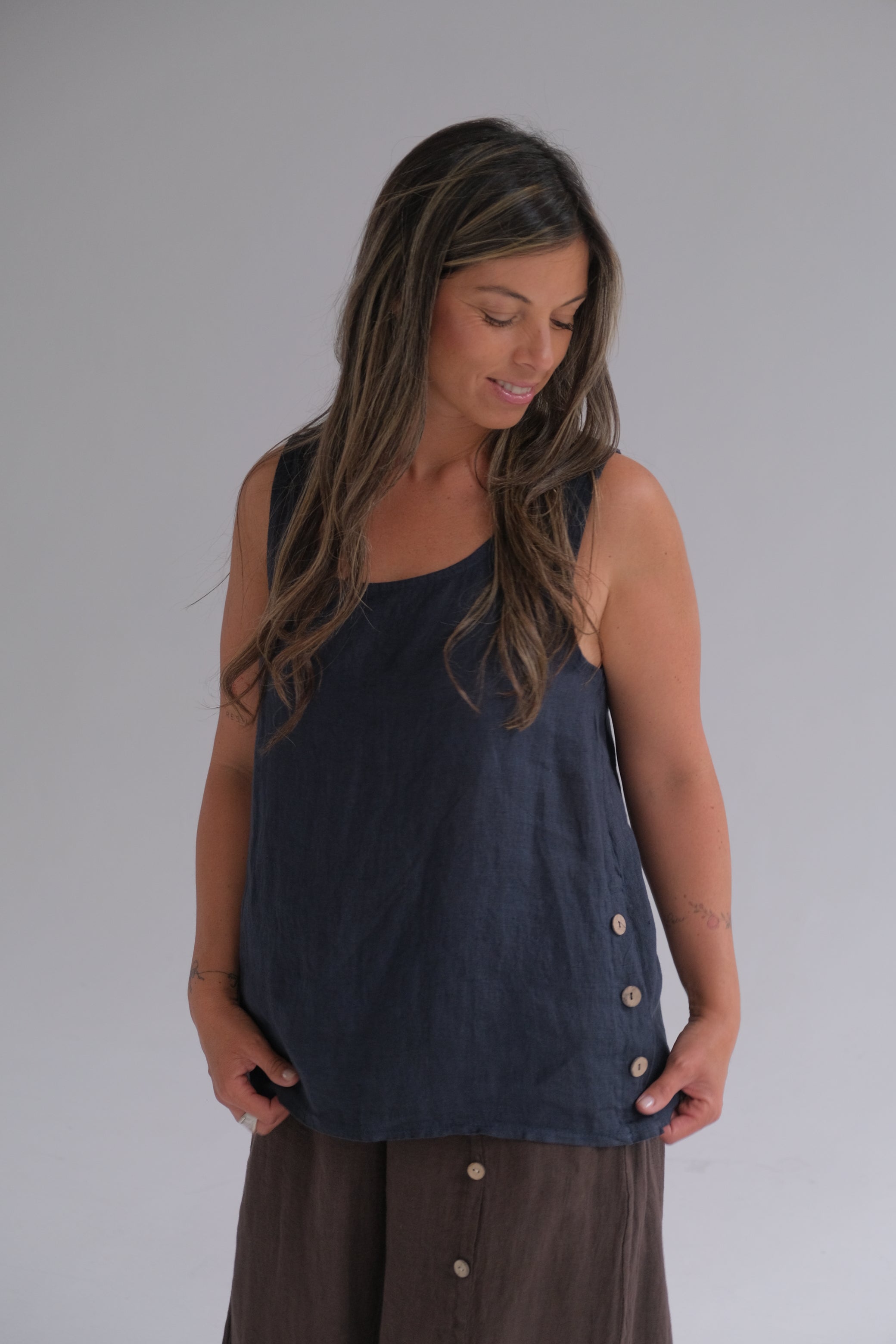 Musculosa Lidia Azul Marino