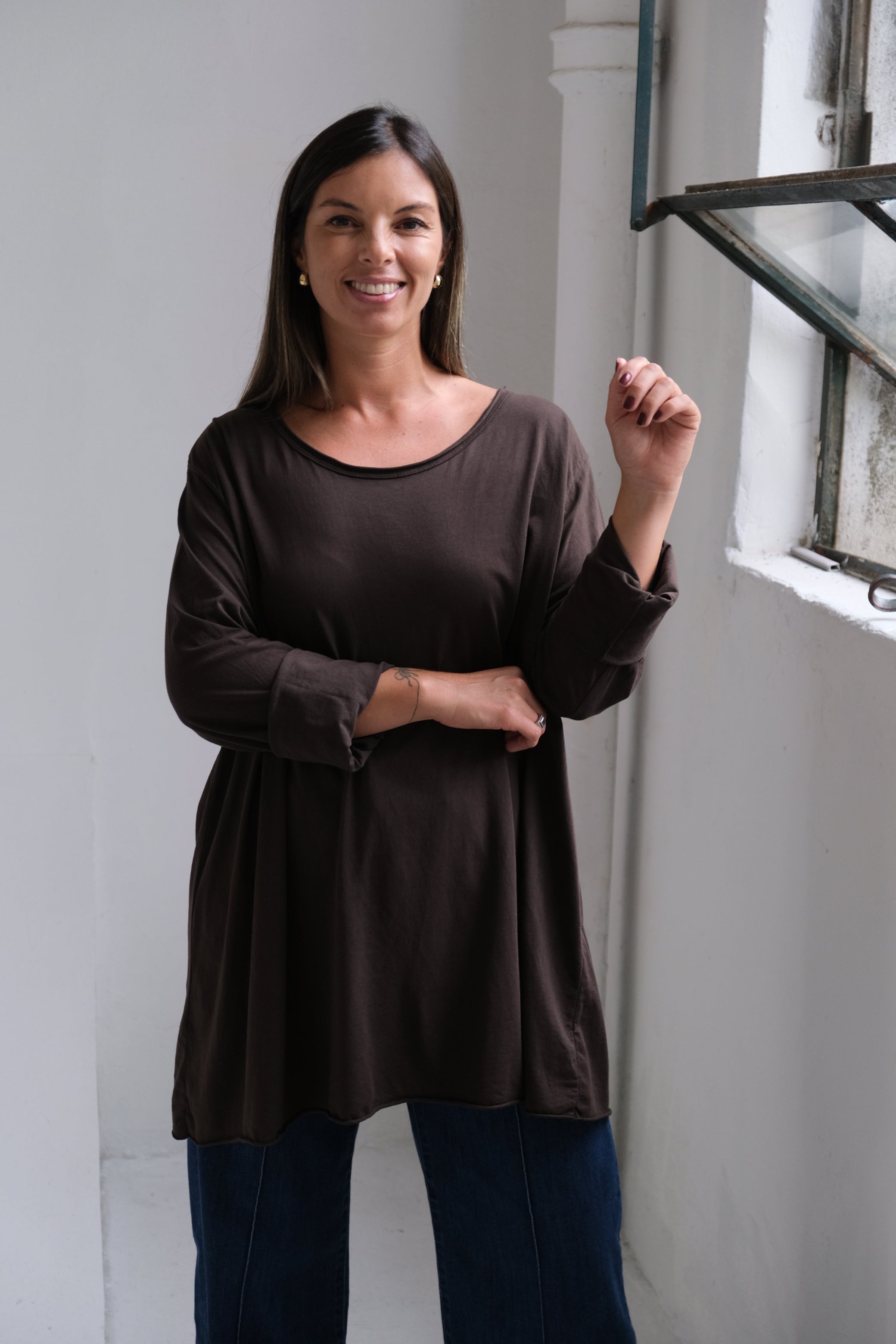 Remera Grace Chocolate
