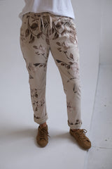 Pantalón Elastizado Beige