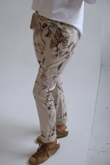 Pantalón Elastizado Beige