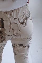 Pantalón Elastizado Beige