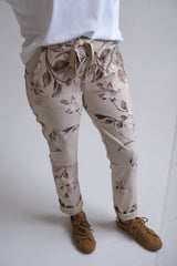 Pantalón Elastizado Beige