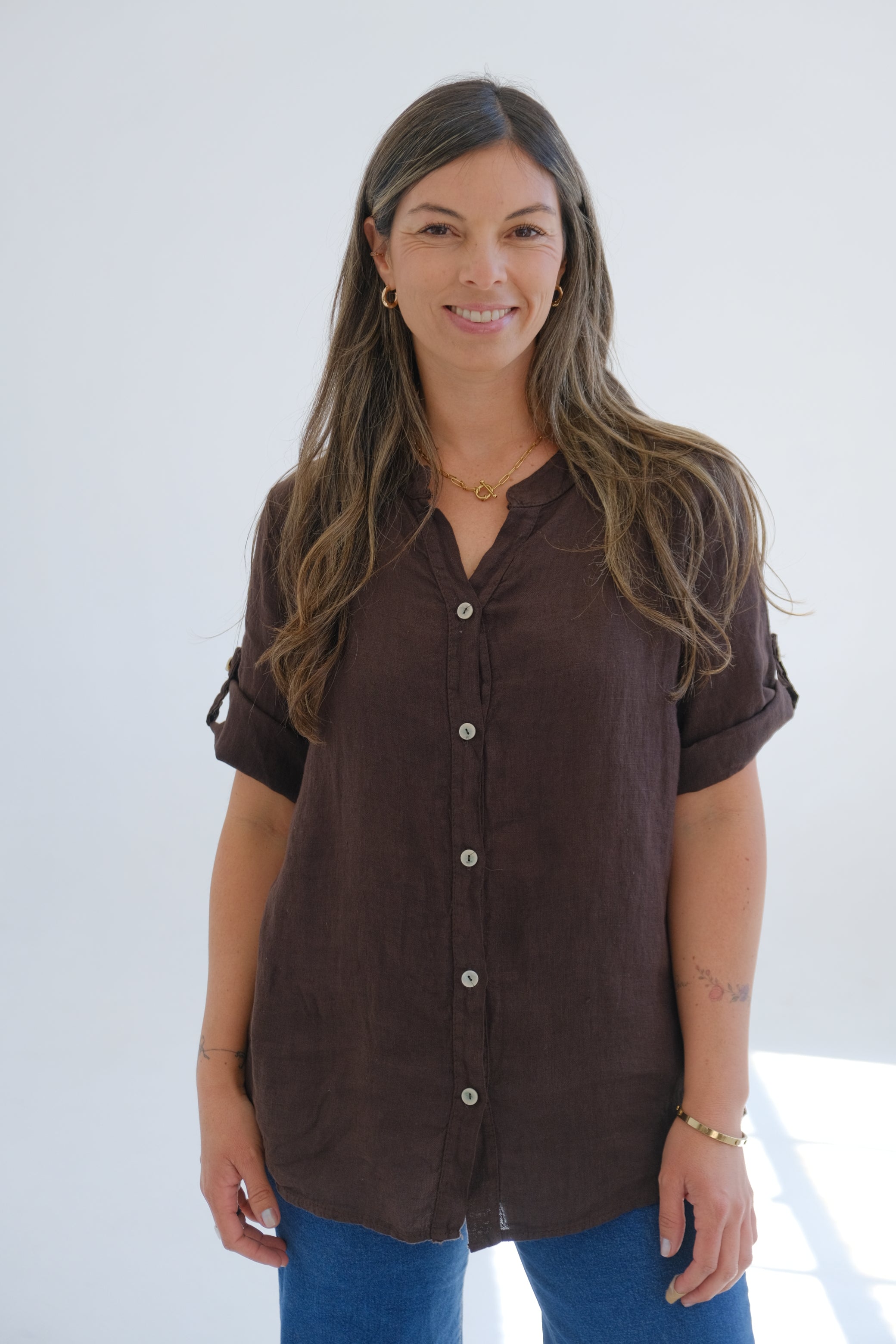 Camisa Tulipan Chocolate