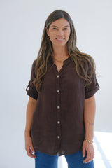 Camisa Tulipan Chocolate