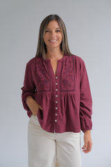 Blusa Meri Bordó