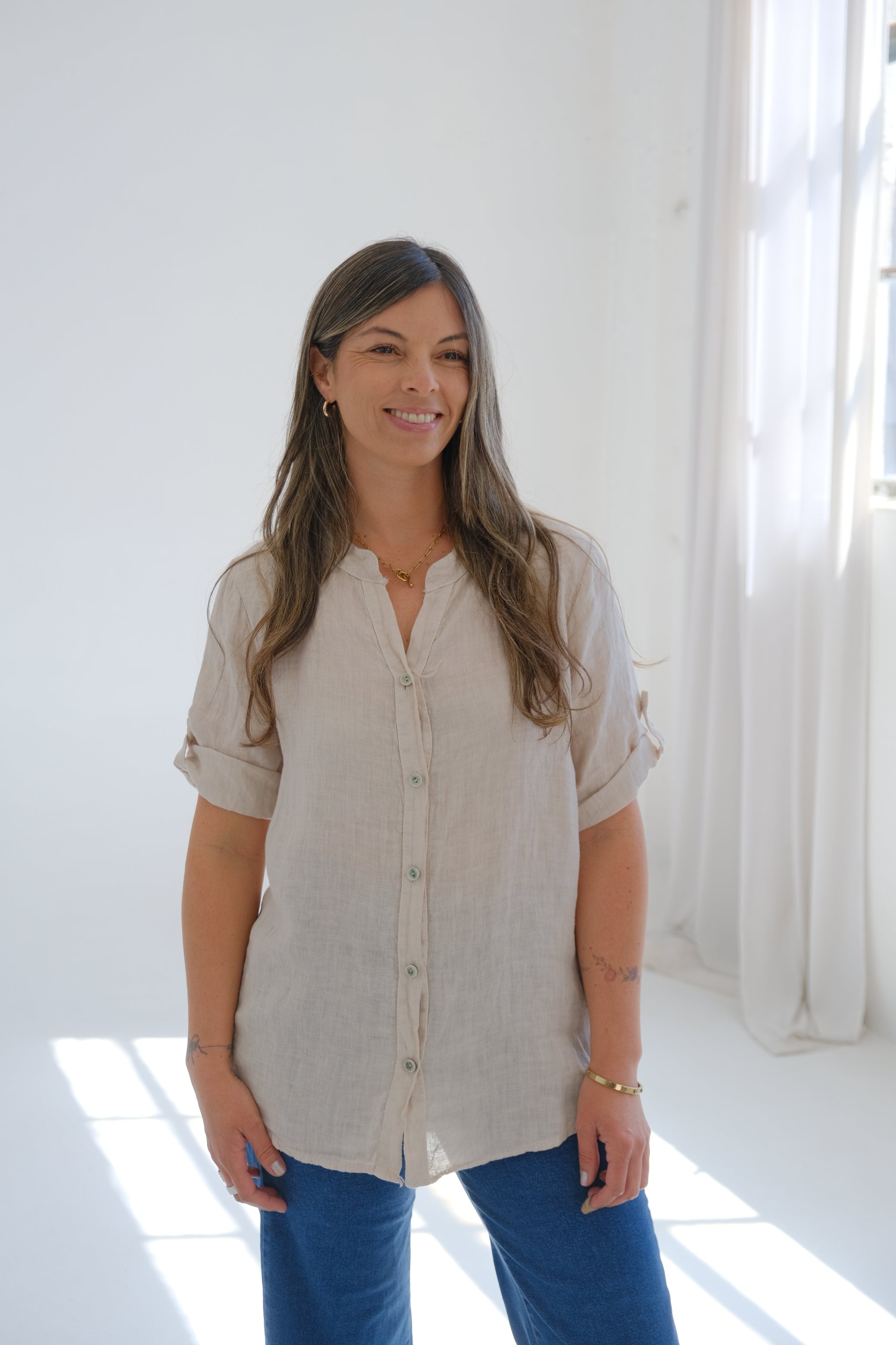 Camisa Tulipan Crudo