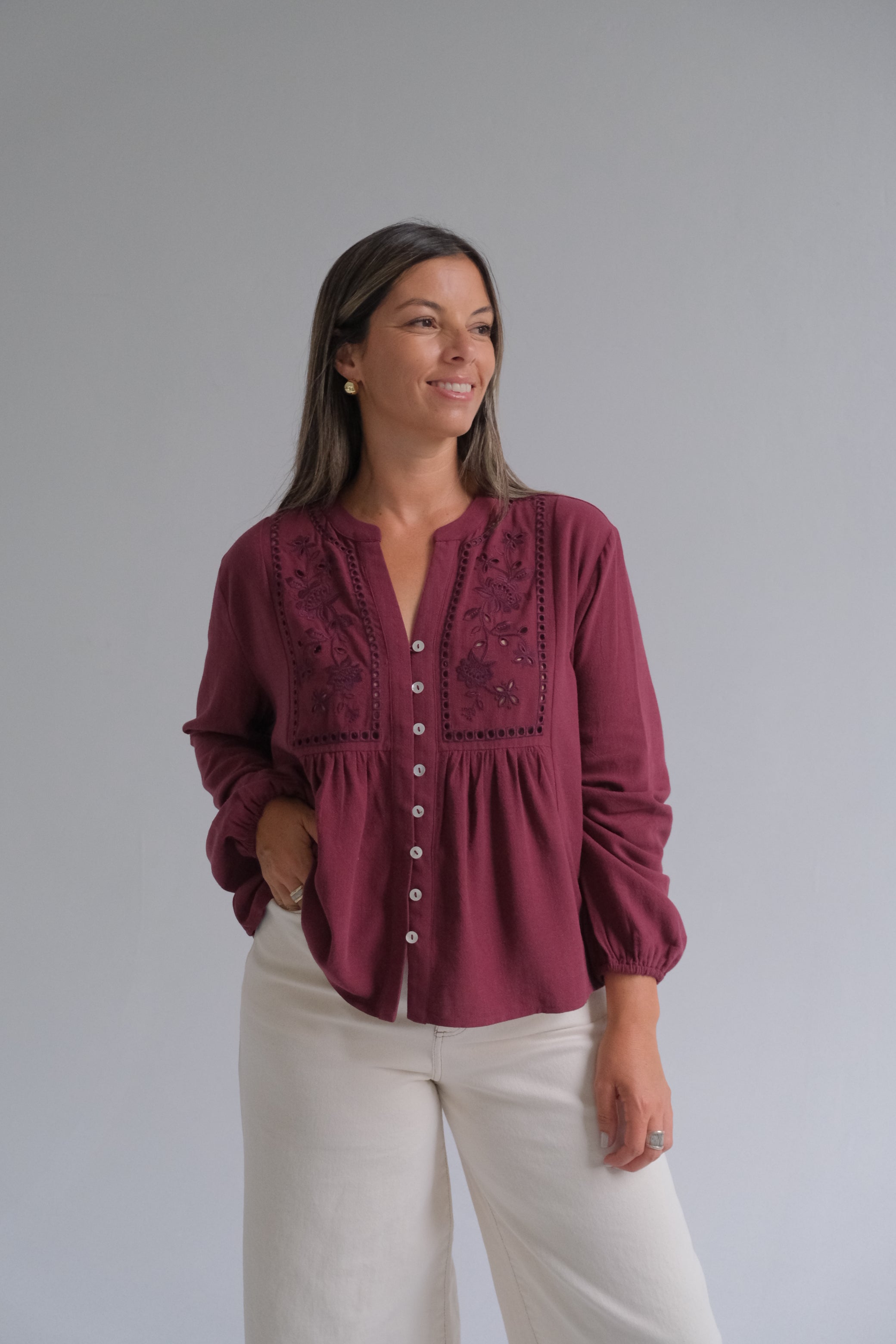 Blusa Meri Bordó