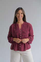 Blusa Meri Bordó