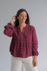 Blusa Meri Bordó