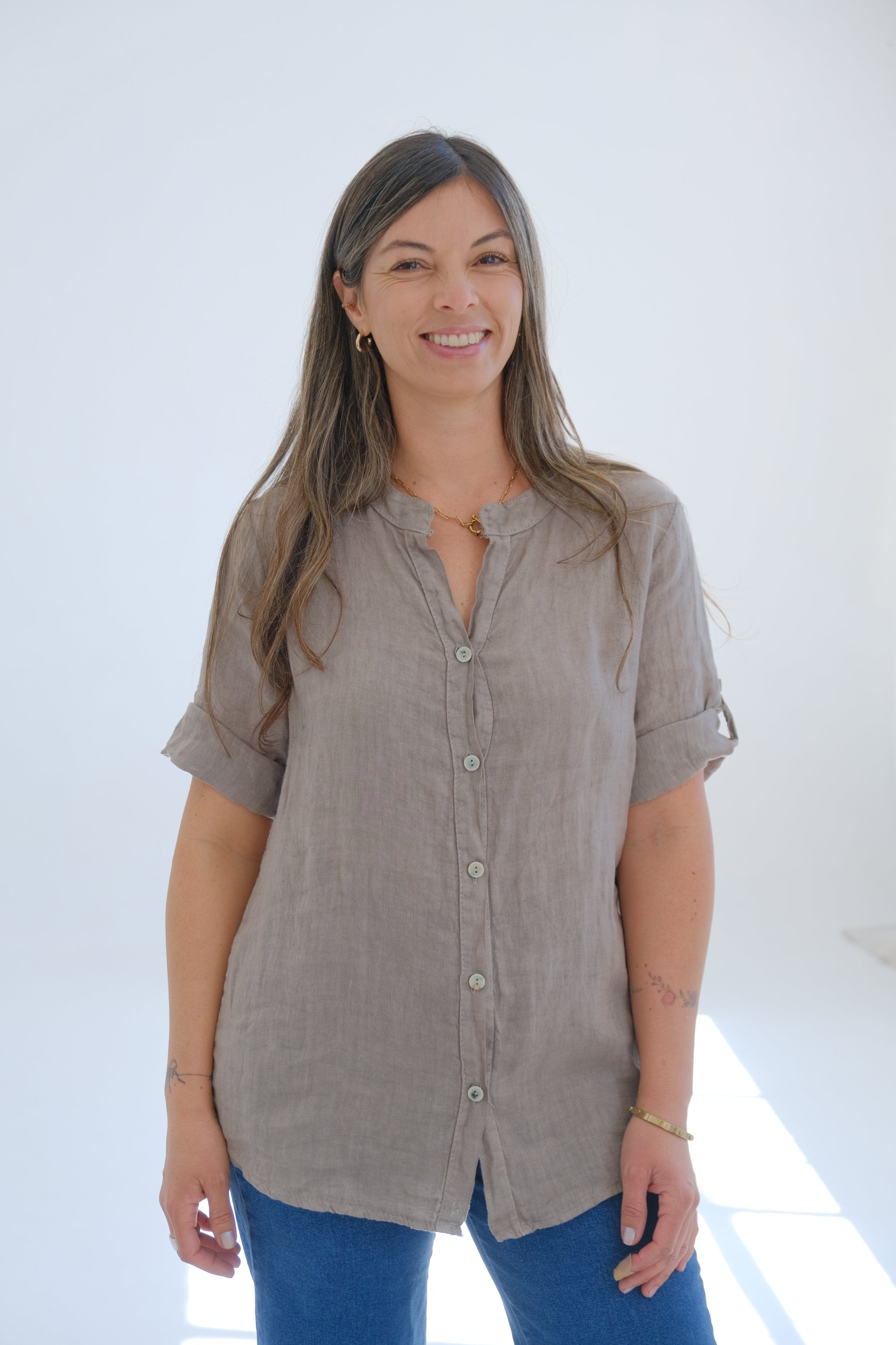 Camisa Tulipán Visón