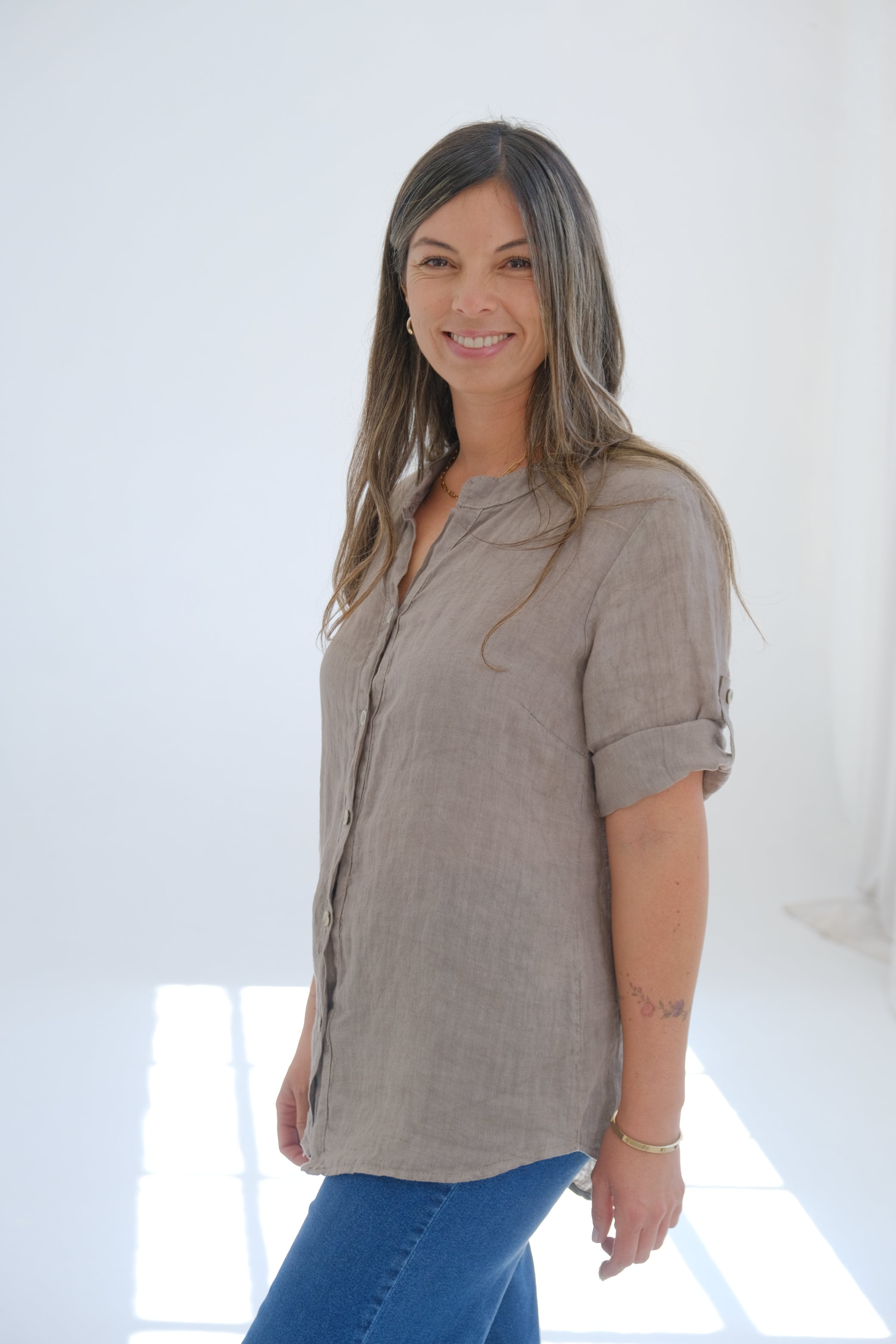 Camisa Tulipán Visón