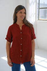 Camisa Tulipan Bordeaux