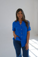 Camisa Tulipan Azul Francia