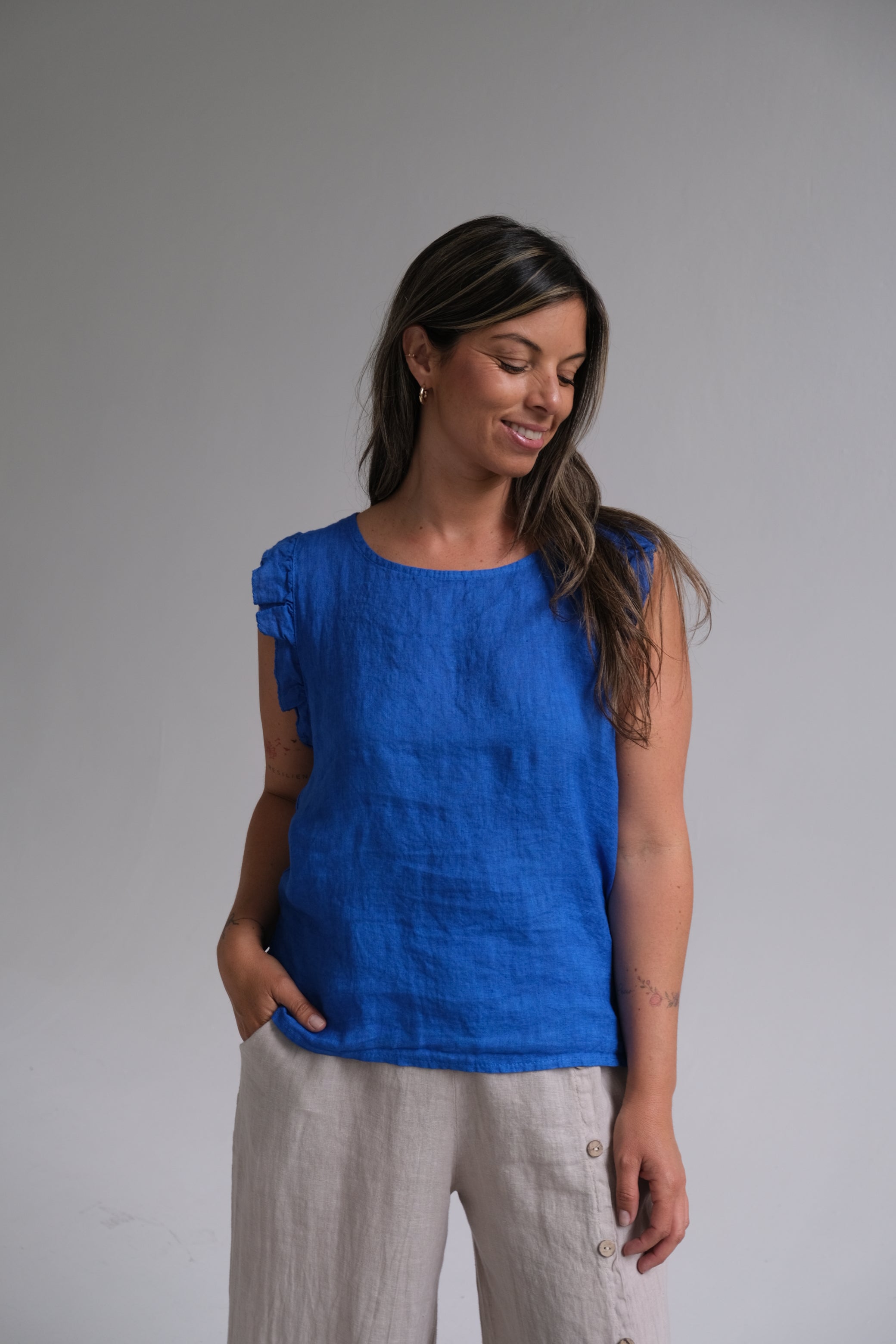 Musculosa Flown Azul Francia