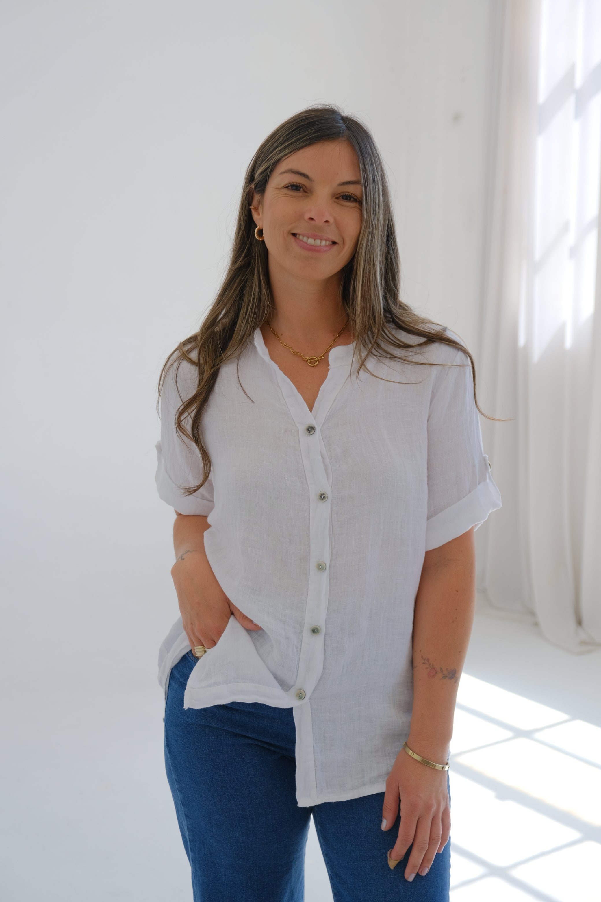 Camisa Tulipan Blanco