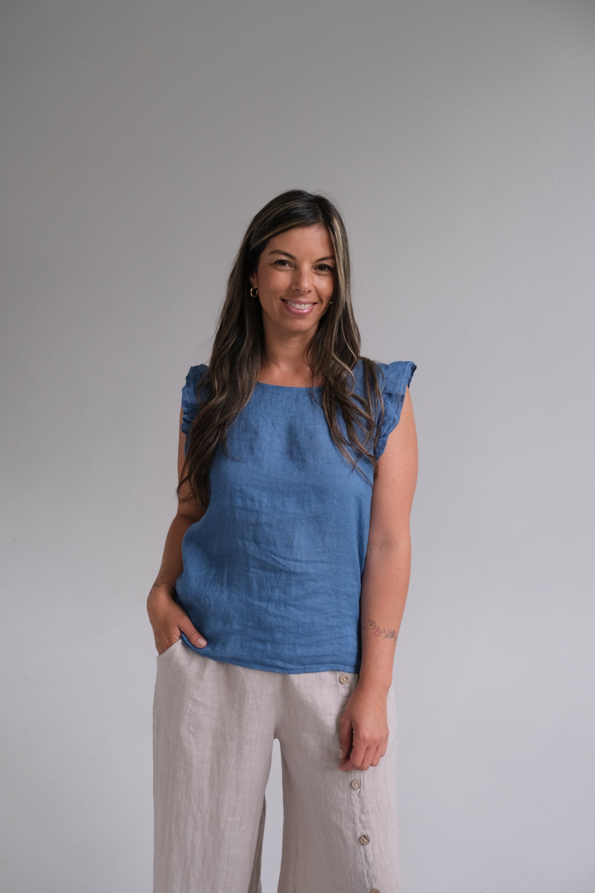 Musculosa Flown Azul Jean