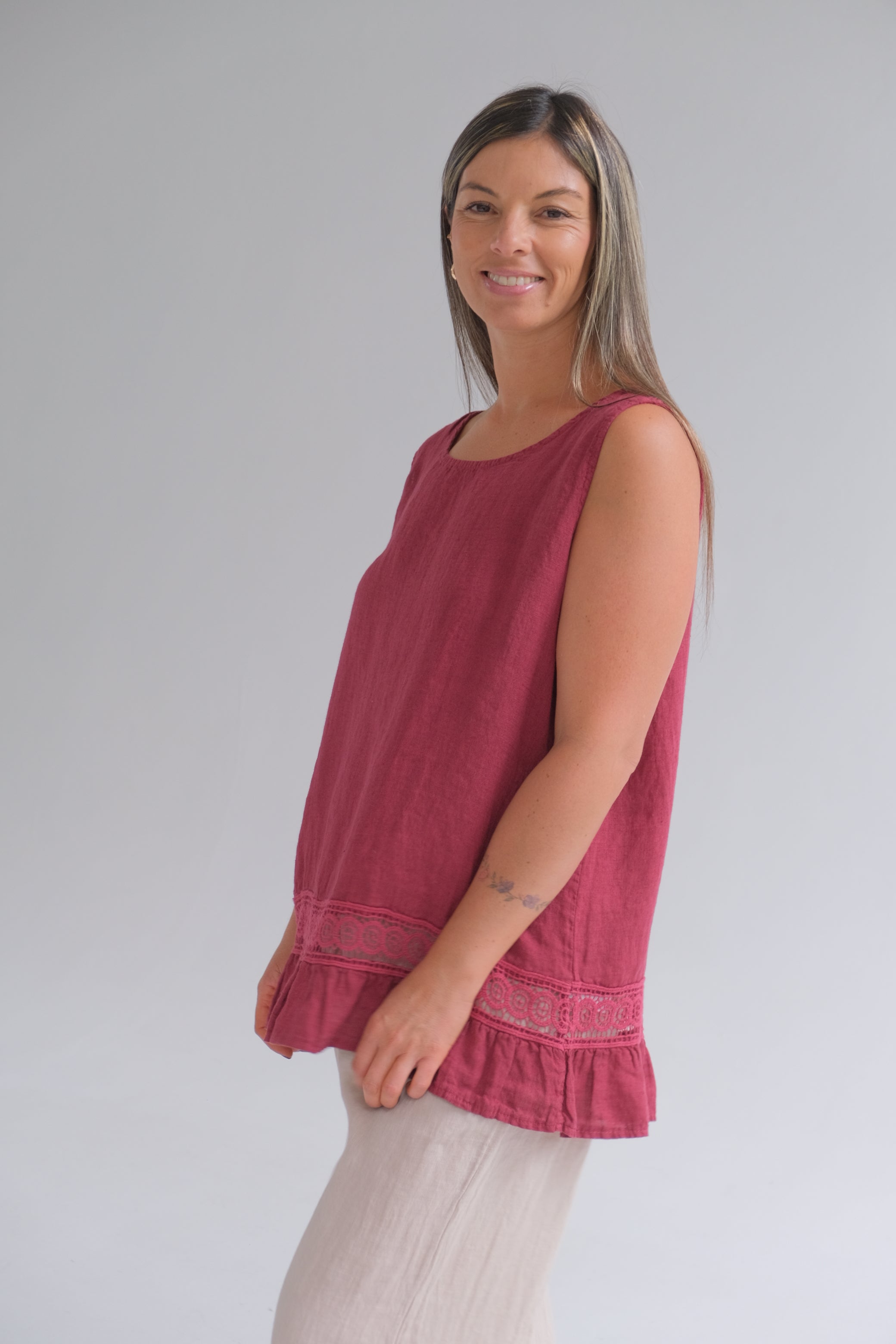 Musculosa Freya Bordeaux