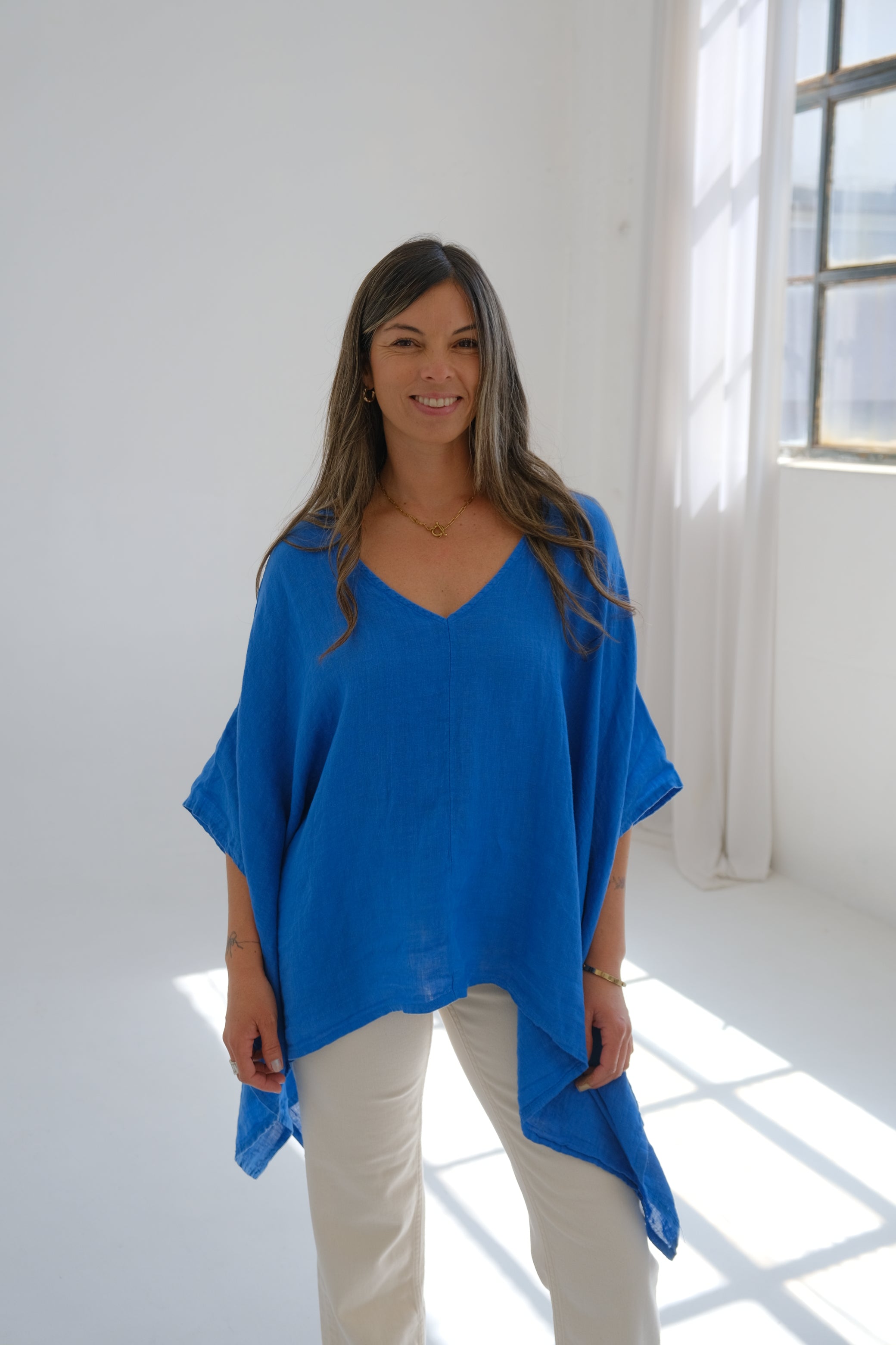 Blusa Amalia Azul Francia