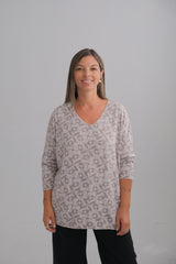 Sweater Geometric Beige