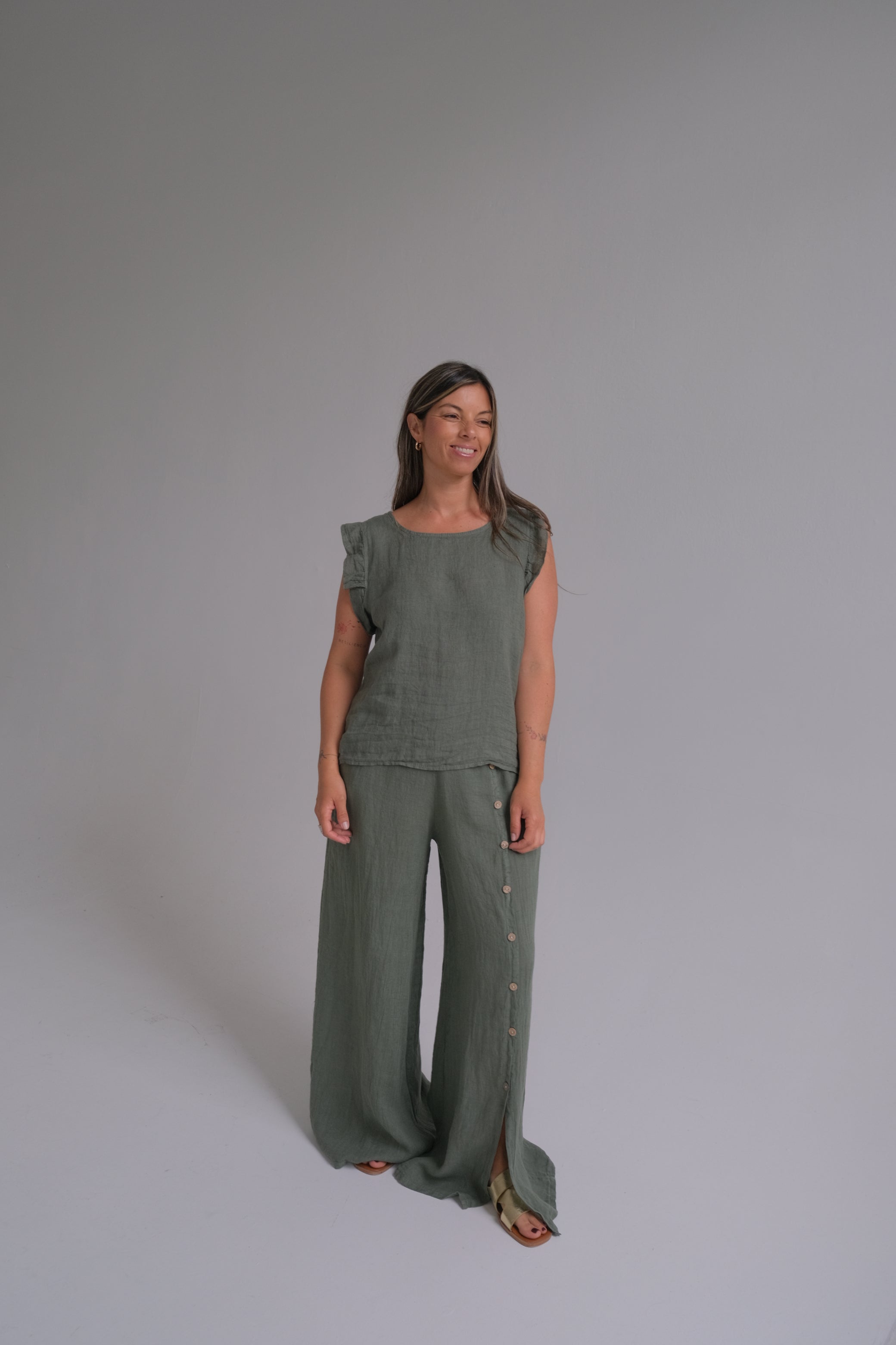 Pantalon Lily Verde Seco