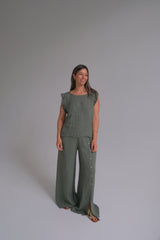 Pantalon Lily Verde Seco