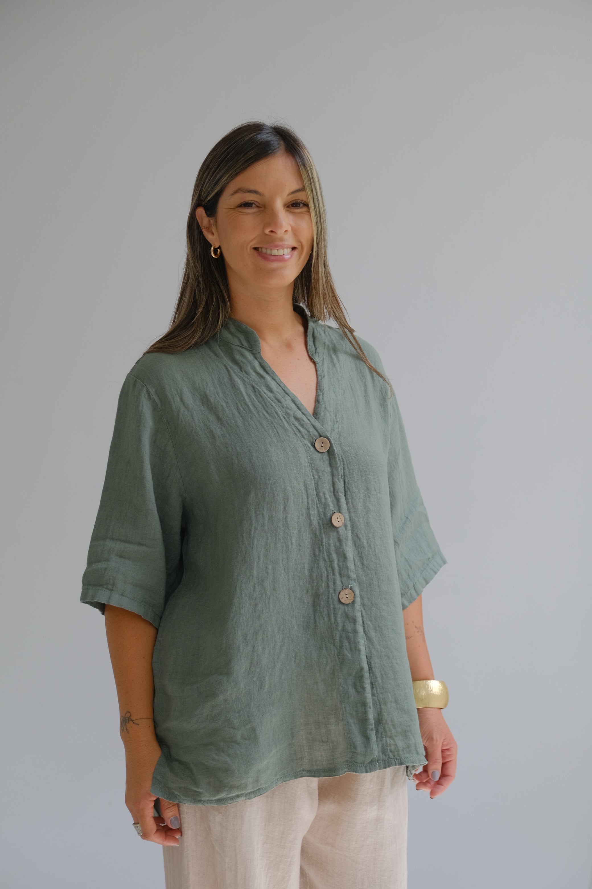 Camisa Tavira Verde Seco