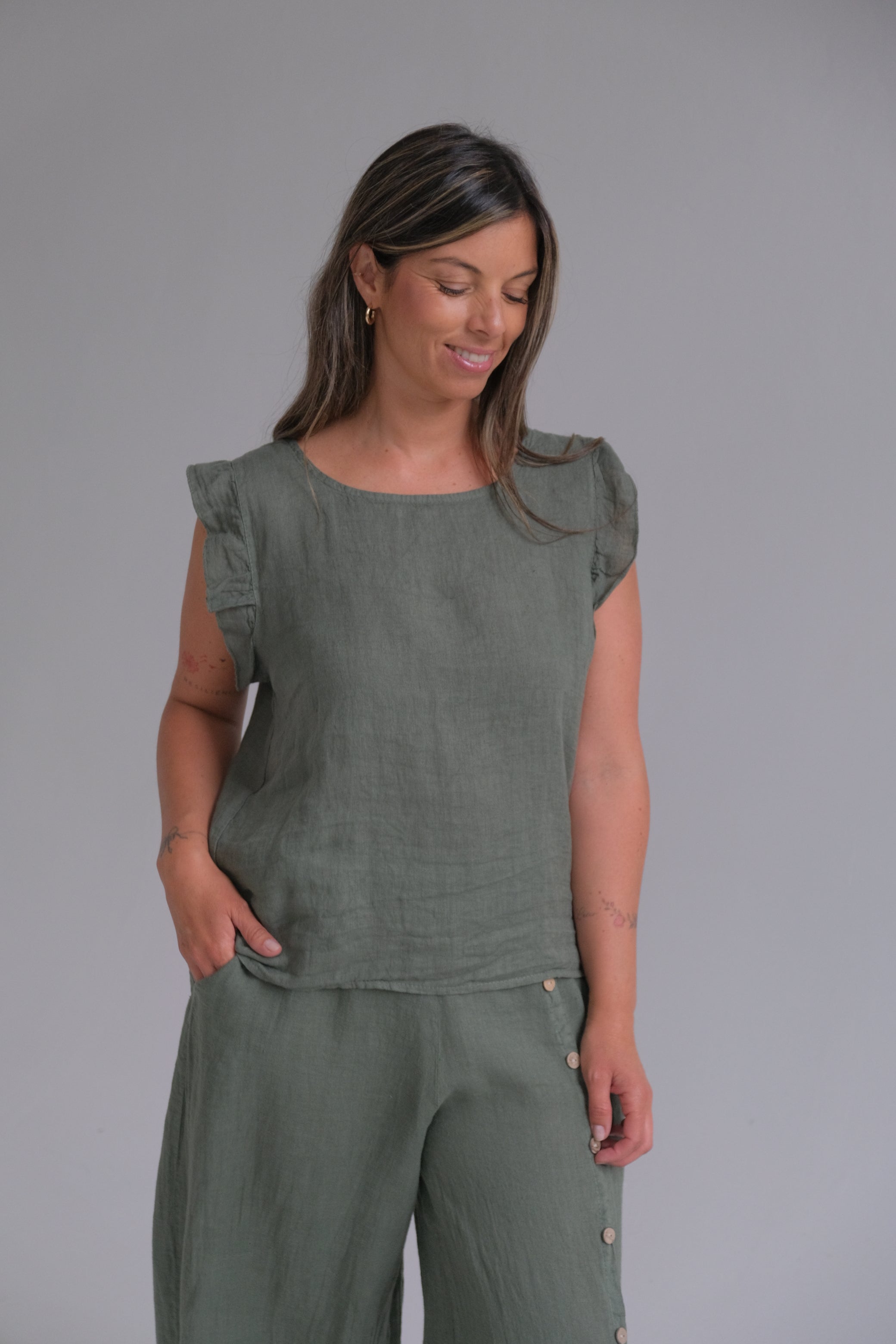 Musculosa Flown Verde Seco