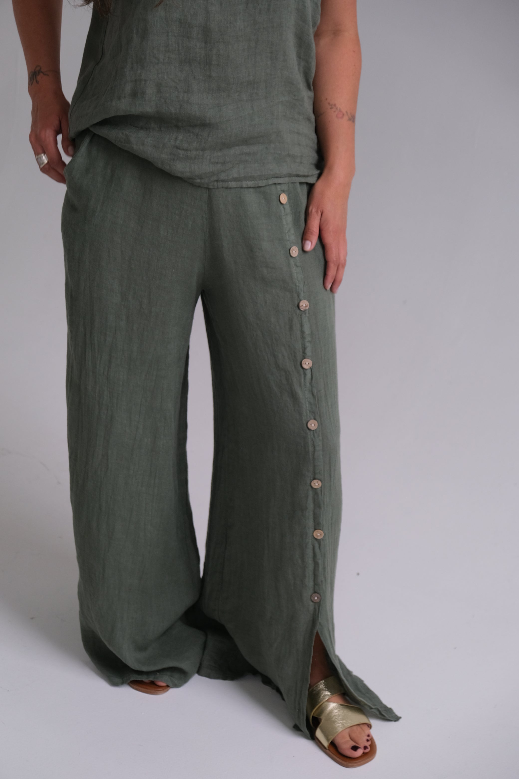 Pantalon Lily Verde Seco