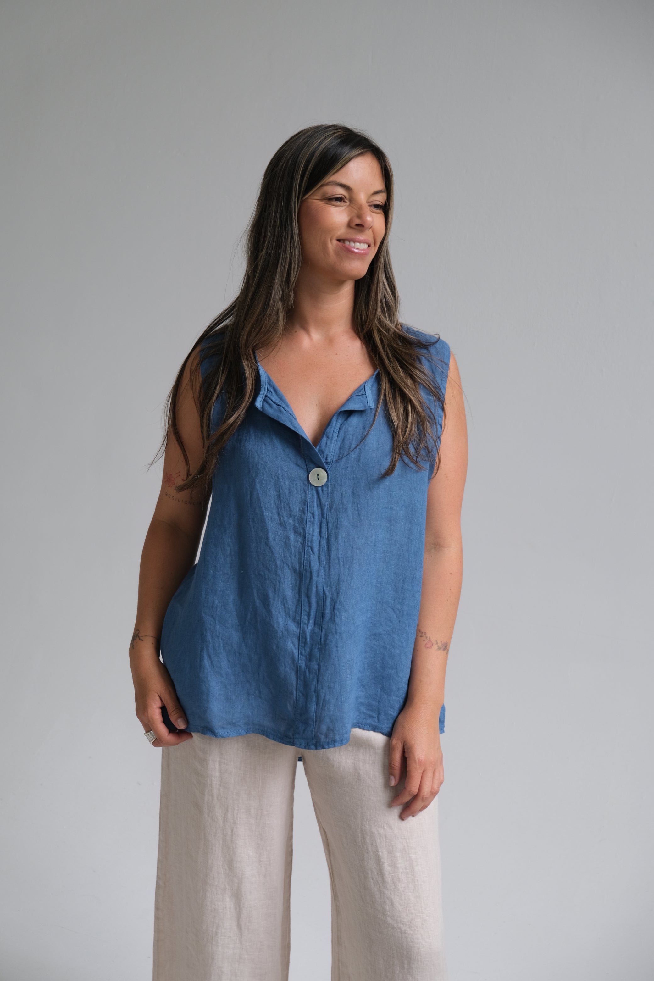 Musculosa Holly Azul Jean