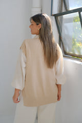 Chaleco Trenzado beige