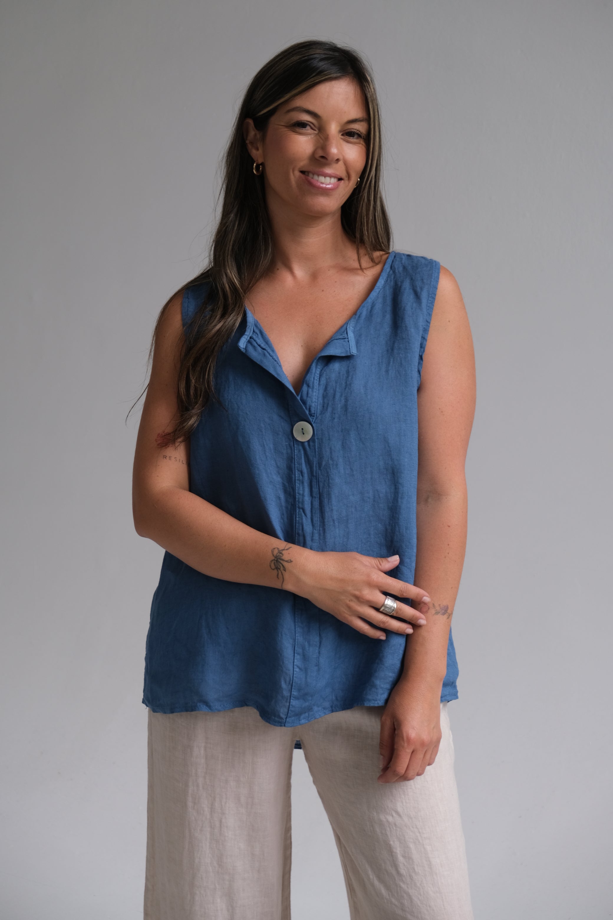 Musculosa Holly Azul Jean