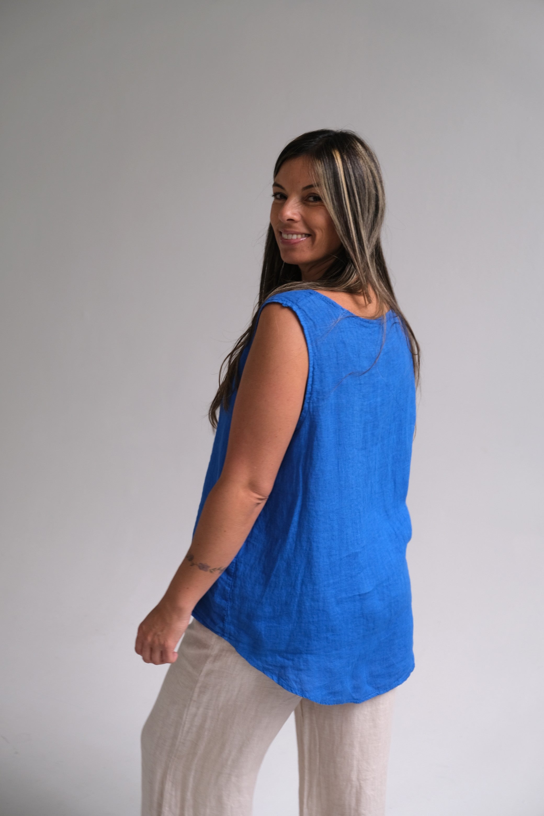 Musculosa Holly Azul Francia