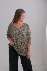 Sweater Geometric Verde