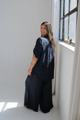 Camisa Aleli básica azul Marino