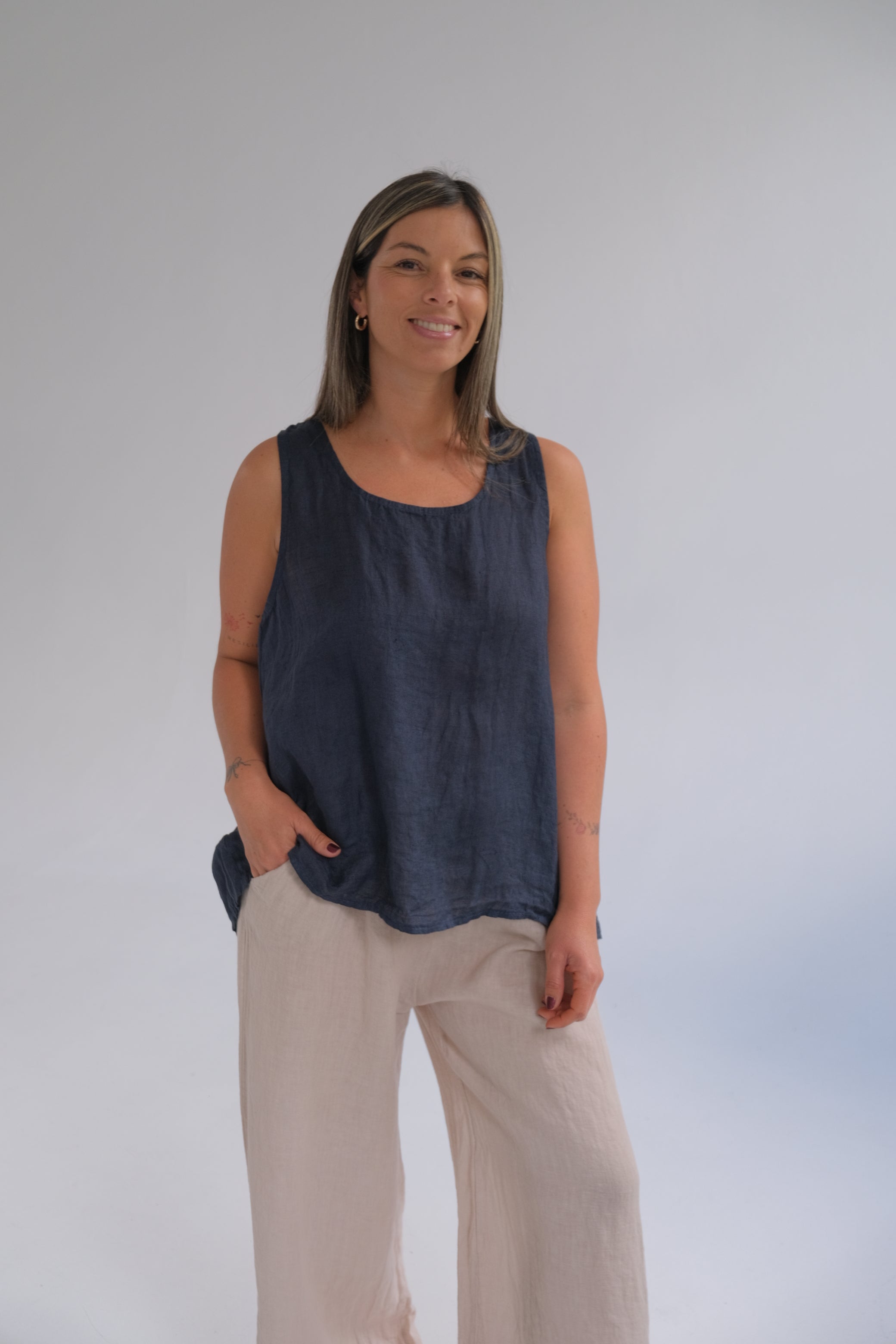 Musculosa Minerva Azul Marino